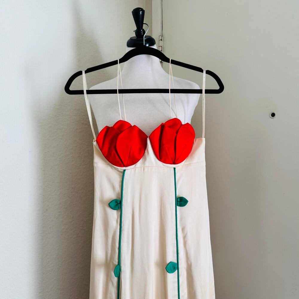 NWT Farm Rio Rose-Shaped Bodice Sleeveless Maxi Dress Size XXS - Picture 9 of 13